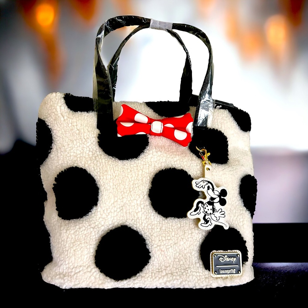 Minnie Mouse Rocks the Dots Classic Sherpa Tote Bag